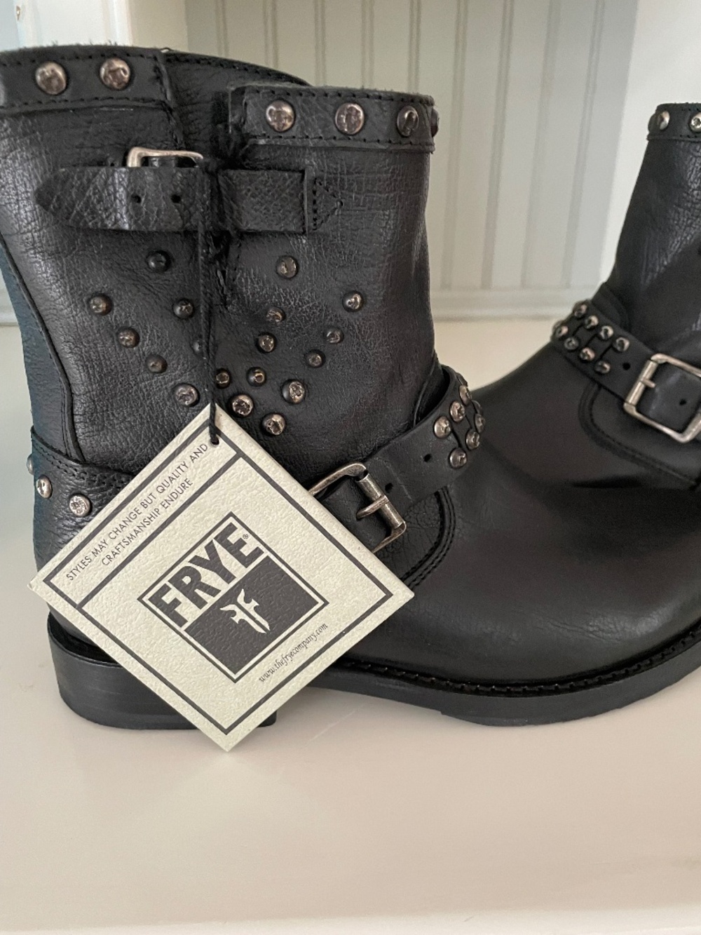 Frye Veronica Stud Moto Boot 7.5